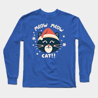 meow meow santa cat Long Sleeve T-Shirt